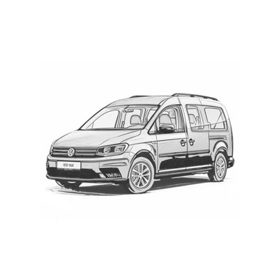 VW Caddy als Skizze